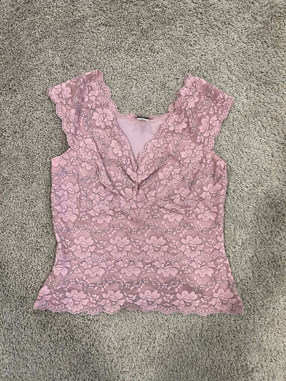 Hanky Panky Pink Floral Lace Top Women's Size Md